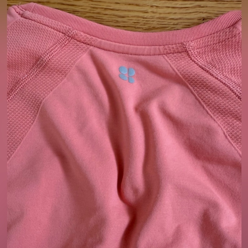 Sweaty Betty Pink Seamless Workout Long Sleeve Top size M. - Picture 3 of 5
